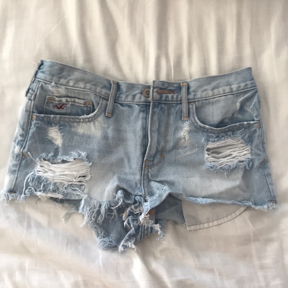 Hollister denim ripped shorts